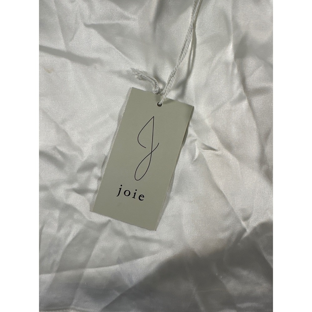 Joie Womens XS White Satin Lace Trim V-Neck Cami Tank Top NWT - Picture 2 of 7